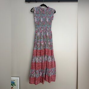EUC! CALYPSO ST BARTH - 100% cotton Floral block print Maxi Dress, sz XS